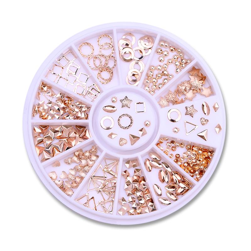 Rosegold Metal 3D Nail Decoration in Wheel BORN PRETTY 