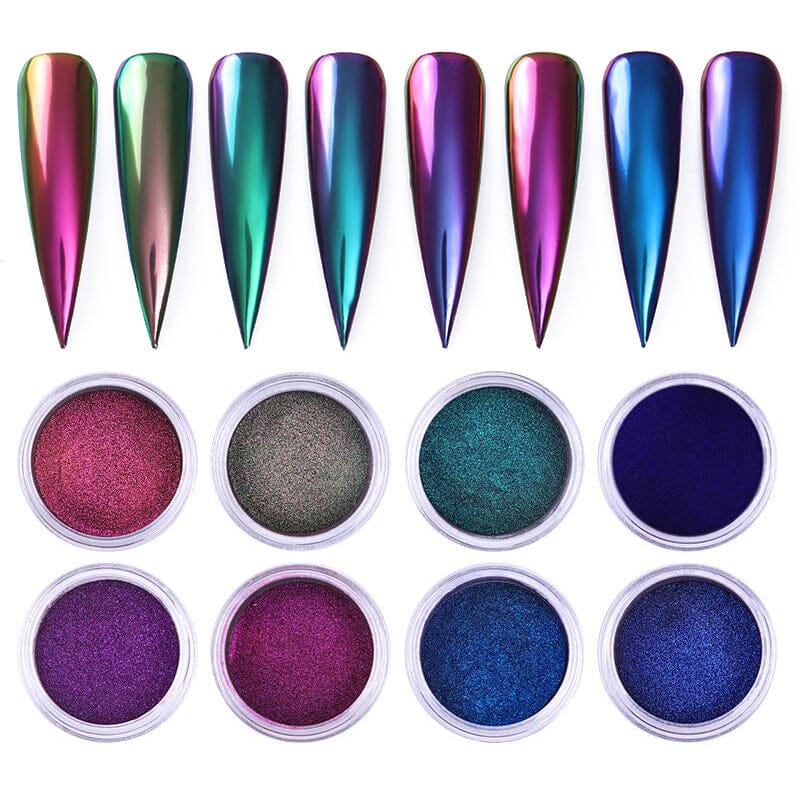 8 Colors Mirror Chameleon Powder Set – BORN PRETTY