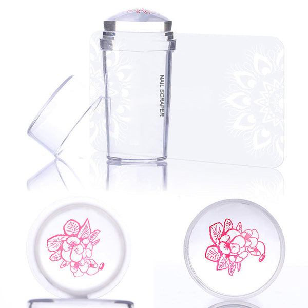 Transparent Jelly Stamper with Nail Scraper Stamping Nails BORN PRETTY 