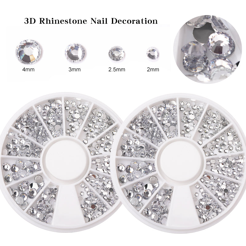 VAGA Nail Rhinestones, 3D Nails Art Accessories Set for Nail Decoration, Nail  Diamonds Rhinestones for Nail Decor, Nail Gems and Rhinestones Manicure  Stones Dif… in 2023
