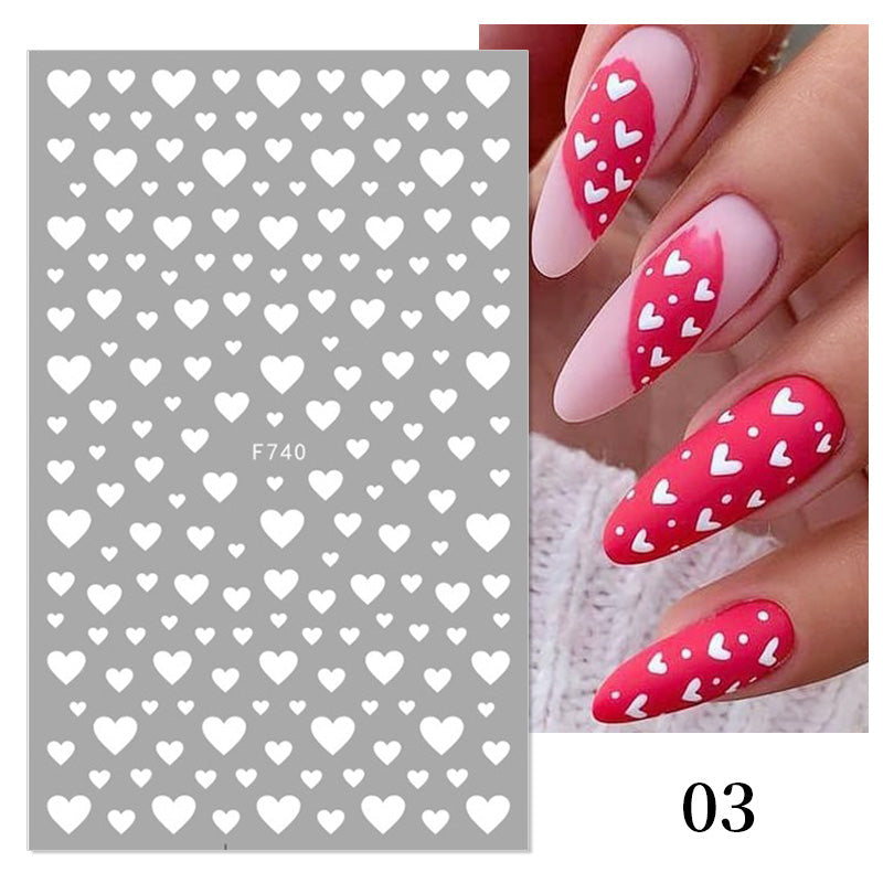 3D Nail Stickers Valentine's Day Love Heart Design Nail Tools BORN PRETTY 03 