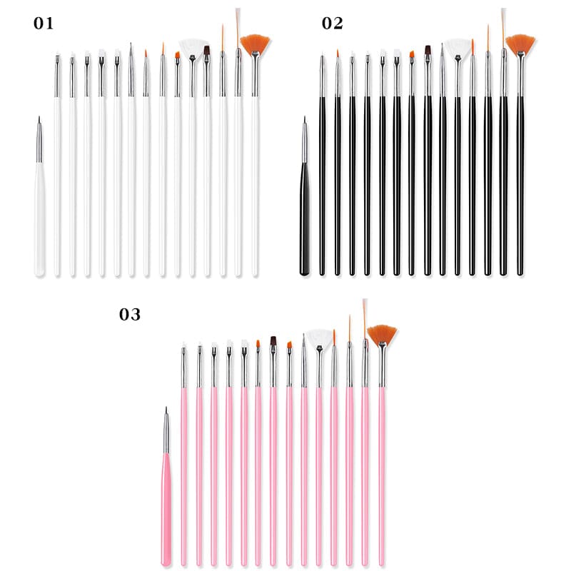 15Pcs Set Nail Brushes BORN PRETTY 3 Colors 