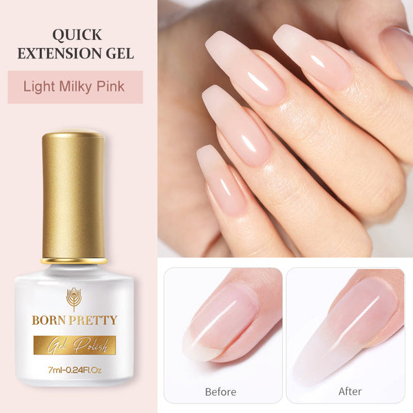 Light Milky Pink - 7ml Quick Extension Gel Gel Nail Polish BORN PRETTY 