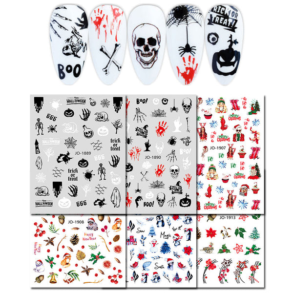 Halloween Skull Nail Stickers DIY Nails BORN PRETTY 