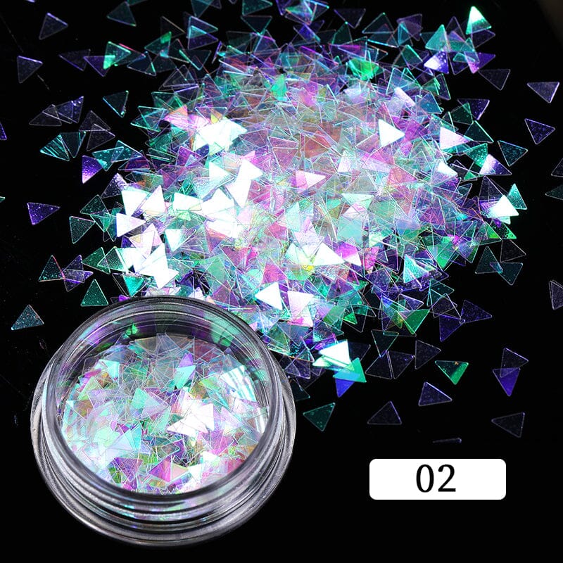Holographic Nail Sequins Heart Star Butterfly Nail Powder BORN PRETTY 
