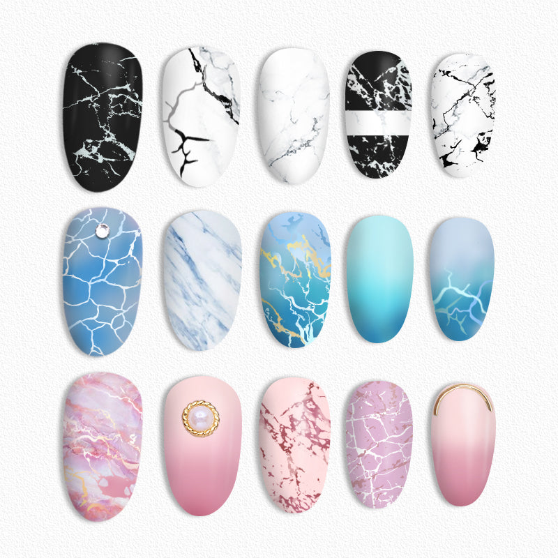 BORN PRETTY Rectangle Nail Stamping Plate Ink Marble Theme Texture - L001 Stamping Nails BORN PRETTY 