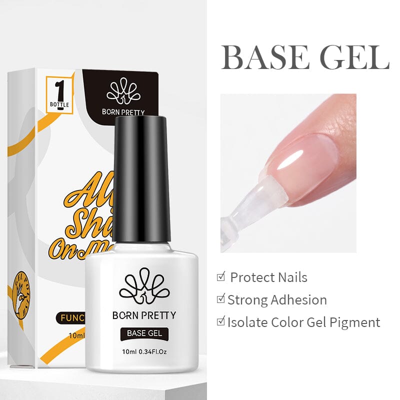 10ml Base Top Coat Reinforcement Gel Nail Primer Prep Dehydrator Gel Nail Polish BORN PRETTY Base Gel 