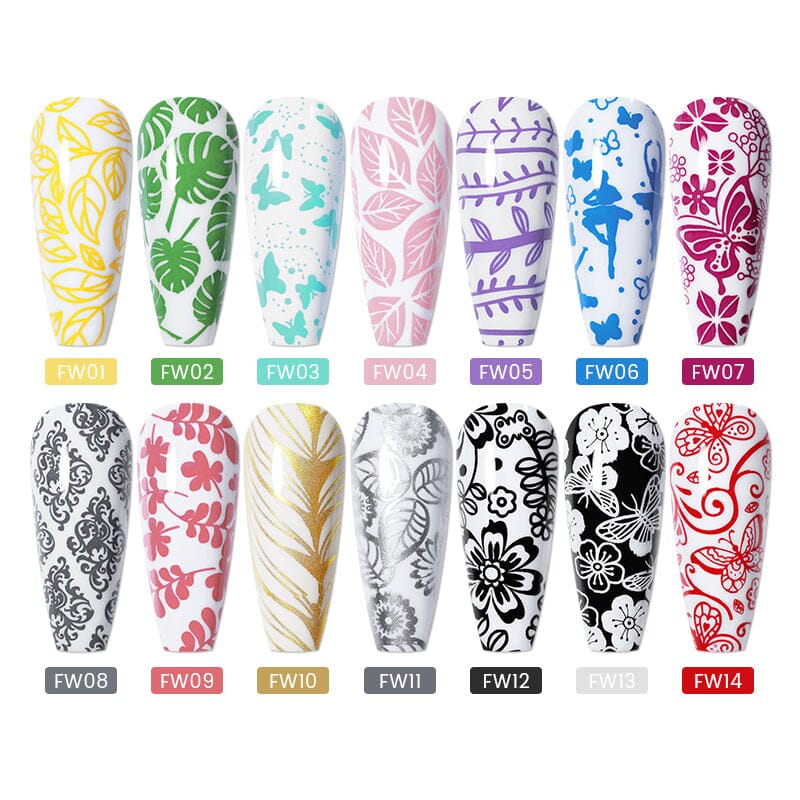 Stamping Painting Gel Stamping Nails BORN PRETTY 14 Colors 