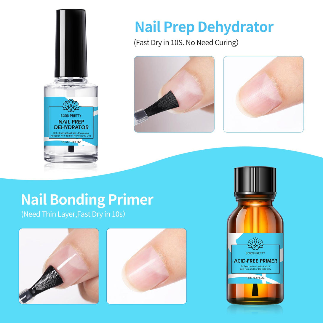 Natural Nail Prep Dehydrator Nail Primer 15ml Gel Nail Polish BORN PRETTY 