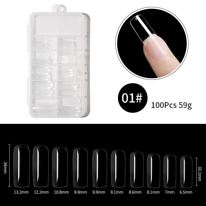100Pcs/Box Transparent Nail Tips Tools & Accessories BORN PRETTY 01 