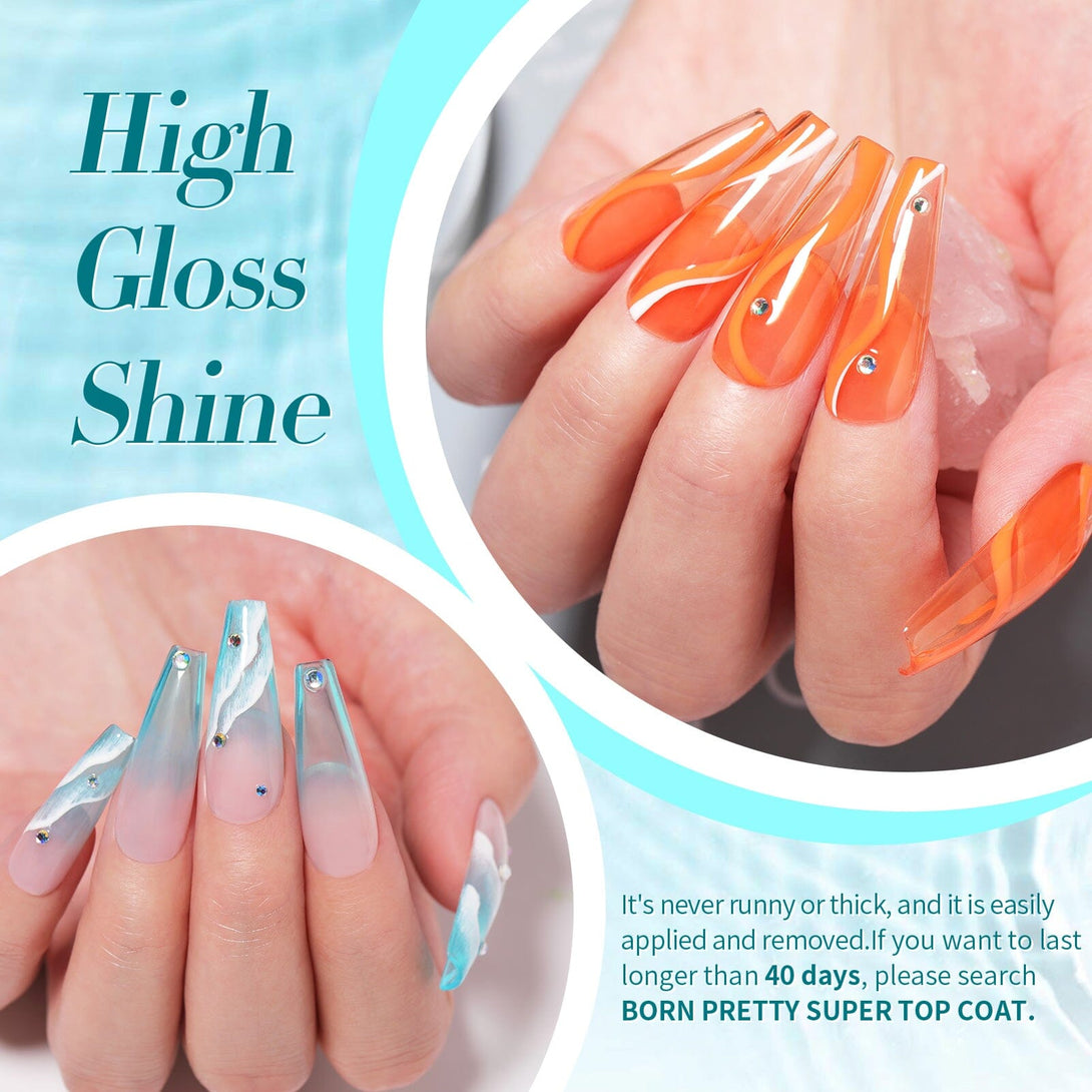 Sea Glass Series Gel 6 Colors 10ml Gel Nail Polish BORN PRETTY 