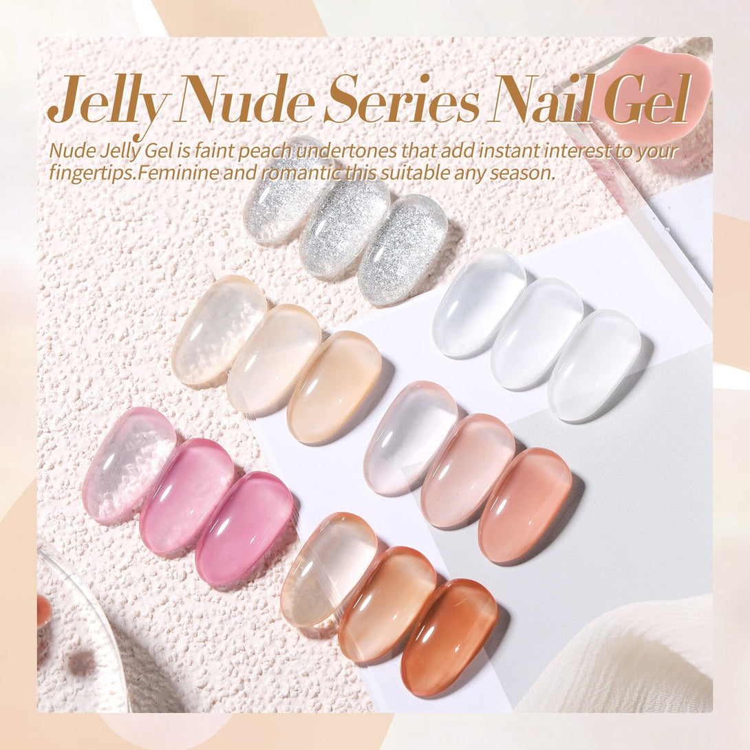 Jelly Nude Gel 6 Colors 10ml Gel Nail Polish BORN PRETTY 