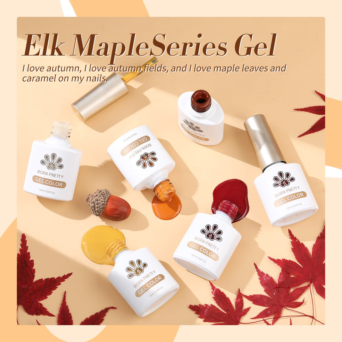 Elk Maple Series Gel Polish Set 6 Colors 10ml Gel Nail Polish BORN PRETTY 
