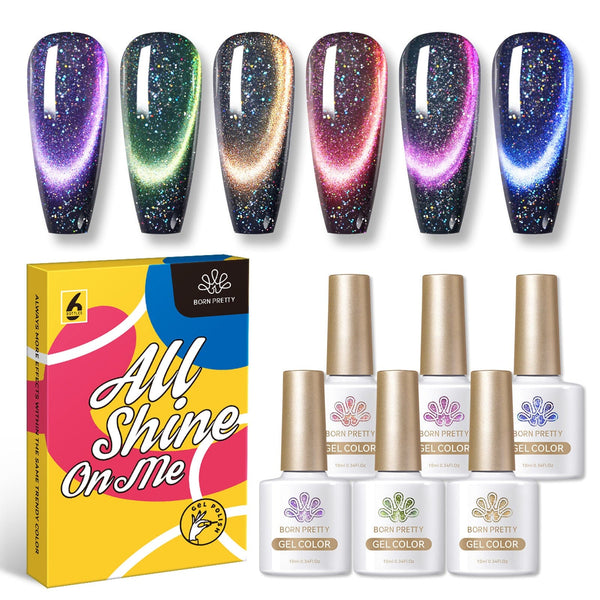 9D Holo Magnetic Reflective - 6 Colors Gel Polish Set 10ml – BORN