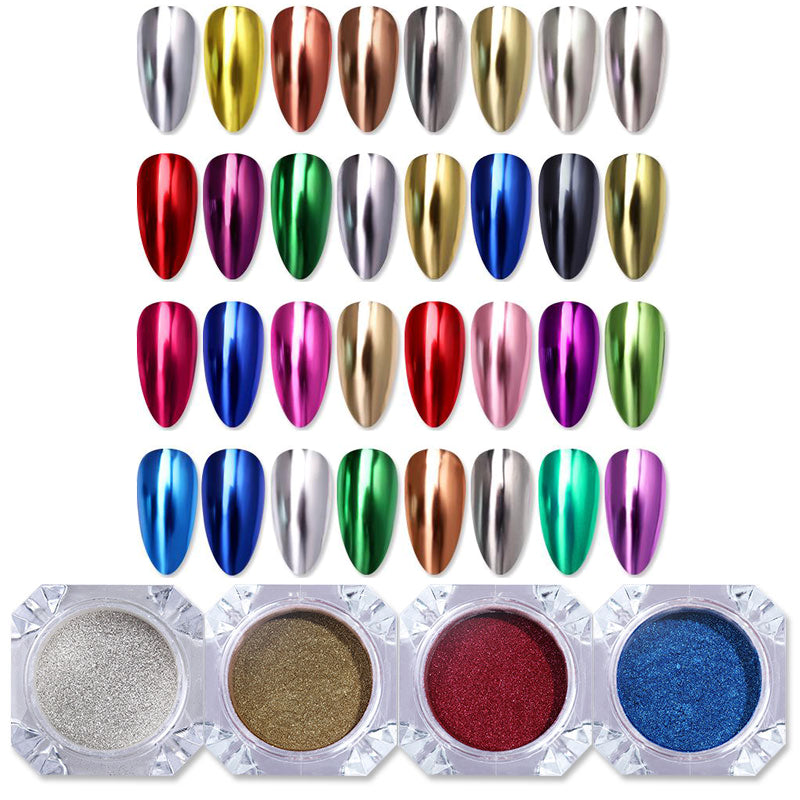 Chrome Powder Mirror Nail Powder Metal Effect Nail Glitter Dust Nail Powder BORN PRETTY 