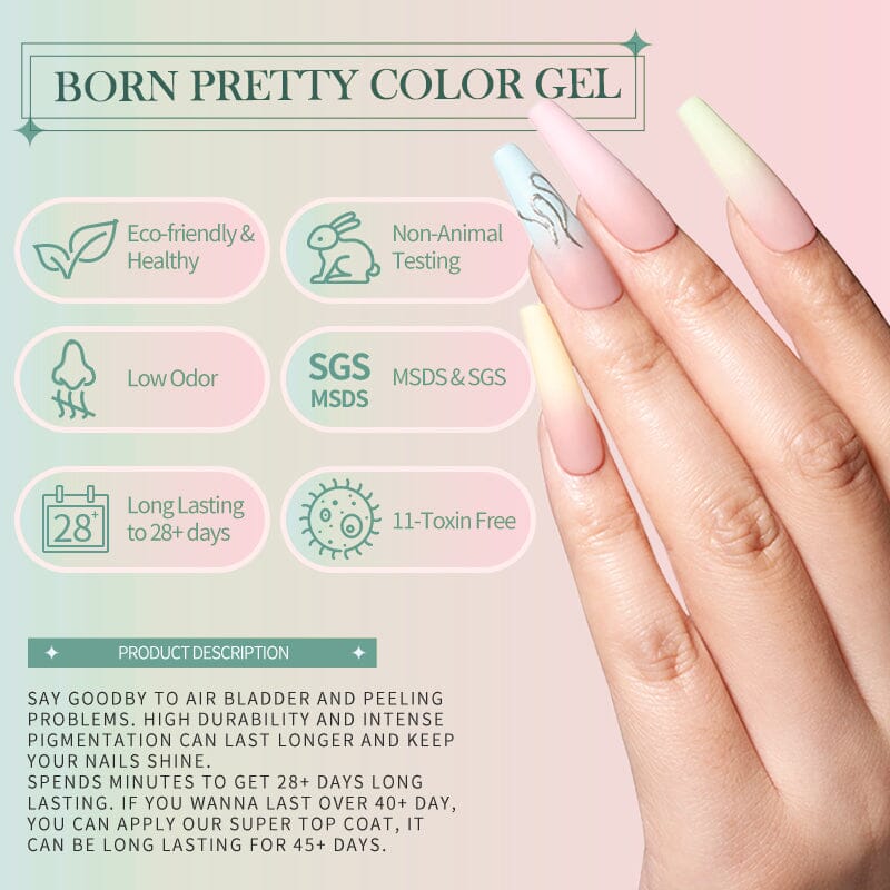 10ml Silky White Series Gel Nail Polish 130 Colors (CG101-CG130) Gel Nail Polish BORN PRETTY 