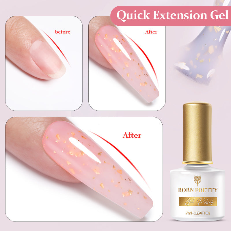 Glitter Flakes Quick Extension Gel Polish 7ml Gel Nail Polish BORN PRETTY 