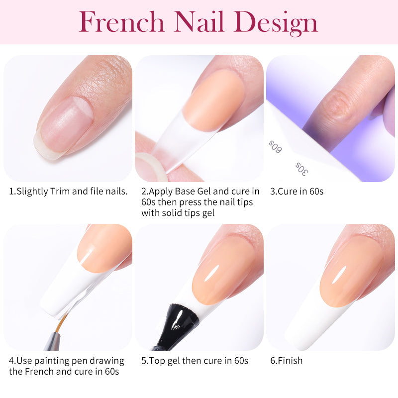 Colorful Solid Nail Tips Gel Transparent Nude Pink Function Gel 5g Gel Nail Polish BORN PRETTY 