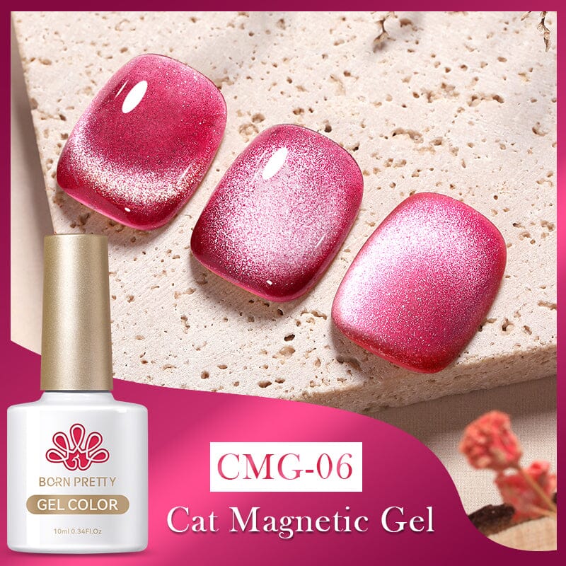 Born Pretty Cat Magnetic Gel Nail Polish 6ml Glitter Crystal Jelly