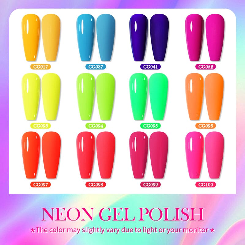 12 Colors Neon Gel Polish 10ml Kits & Bundles BORN PRETTY 