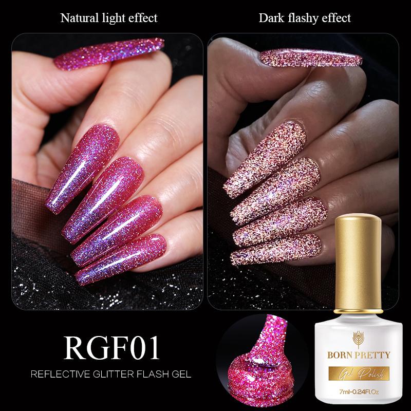 Reflective Glitter Flash Gel Nail Polish 7ml – BORN PRETTY