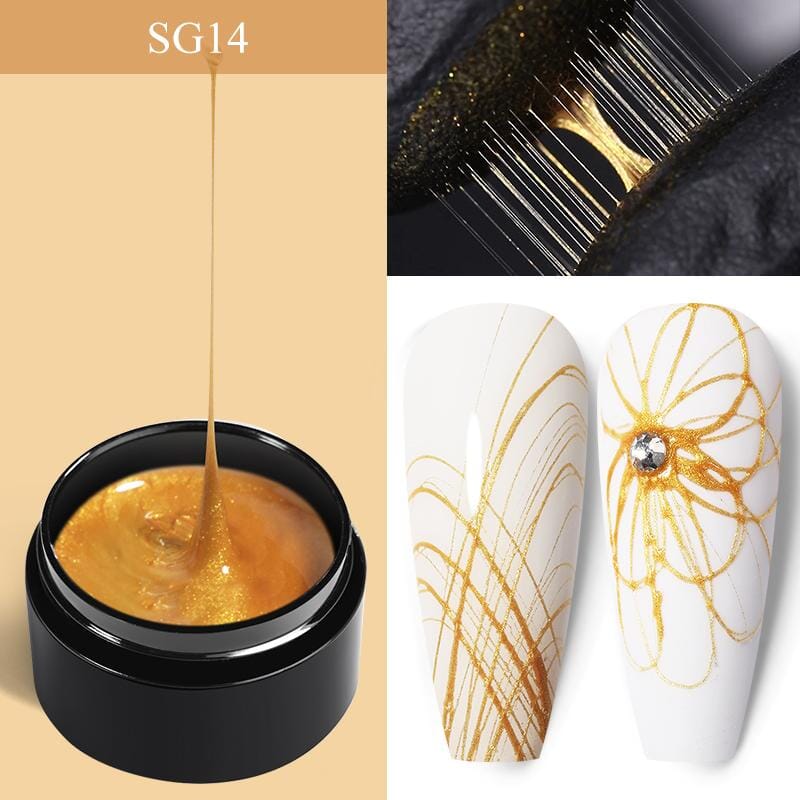 Spider Gel Nail Polish Drawing Gel BORN PRETTY SG14 Gold 