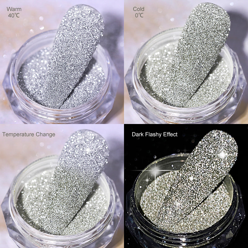 Reflective Glitter Powder Temperature Color Changing Shinning Chrome Powder Nail Powder BORN PRETTY 02 