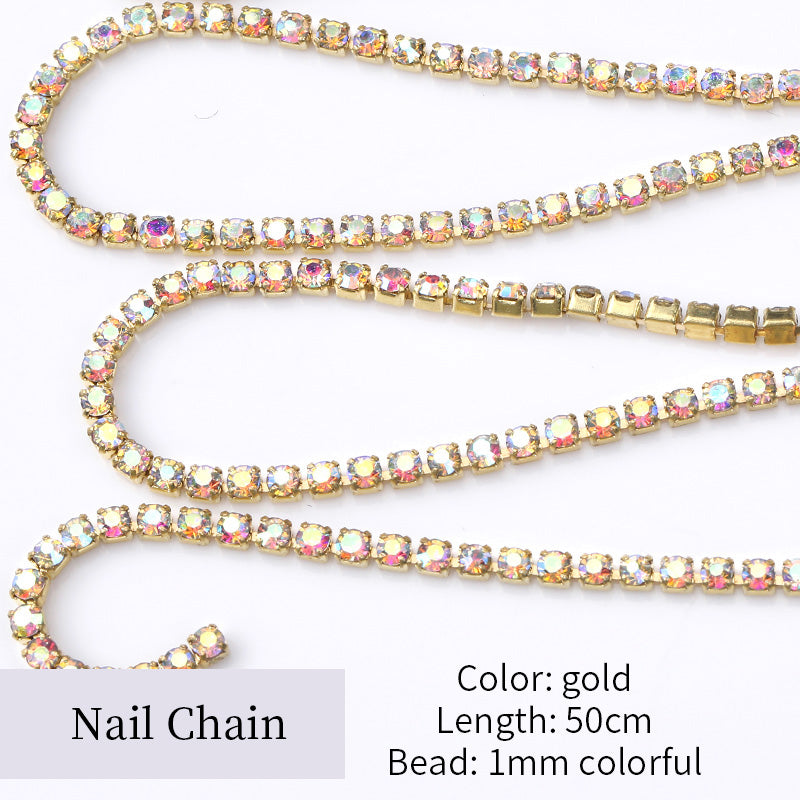 50cm Nail Chain Rhinestones – BORN PRETTY