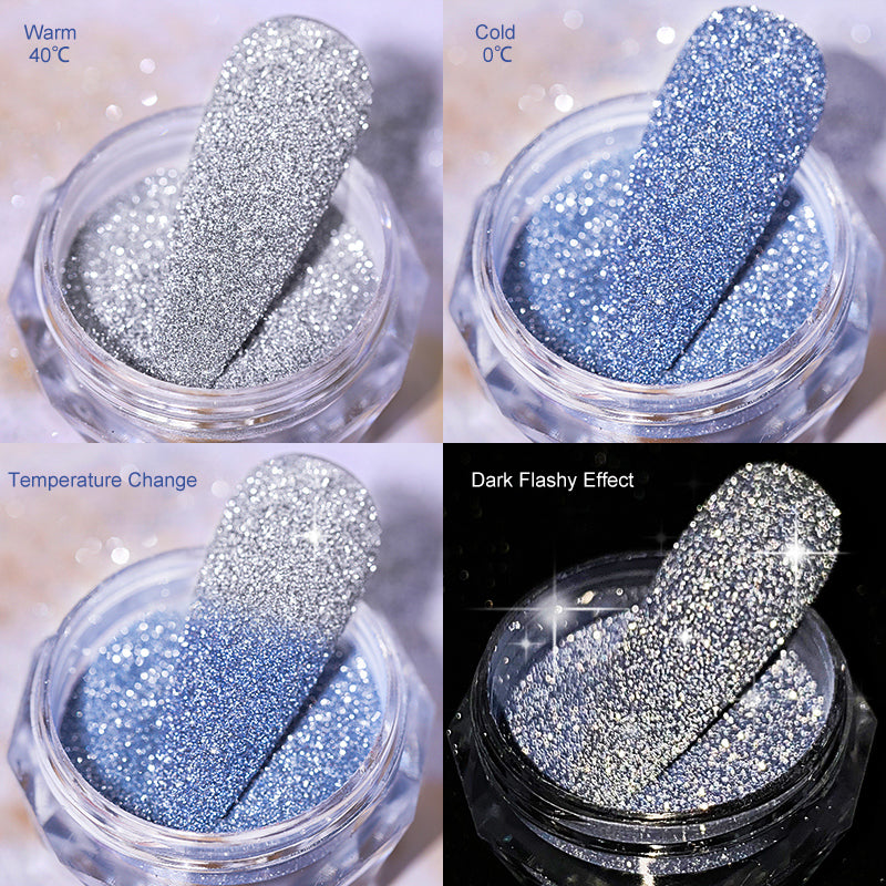 Reflective Glitter Powder Temperature Color Changing Shinning Chrome Powder Nail Powder BORN PRETTY 04 