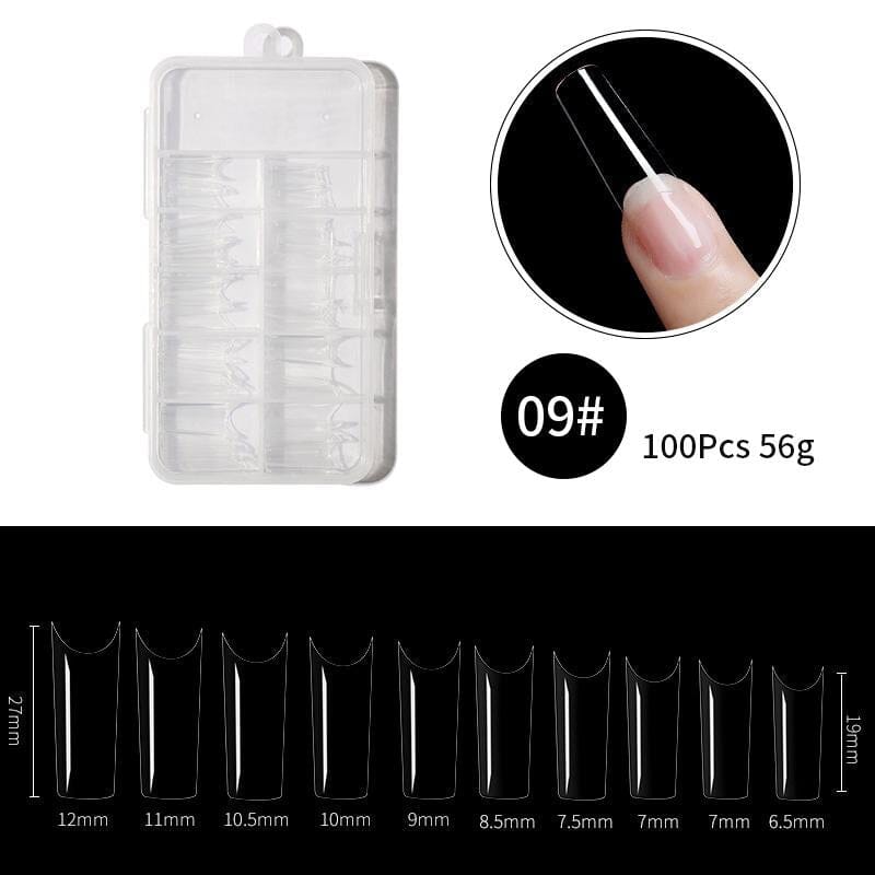 100Pcs/Box Transparent Nail Tips Tools & Accessories BORN PRETTY 09 