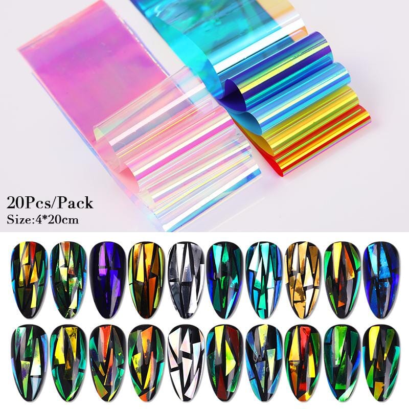 20Pcs Candy Nail Transfer Foil Stickers DIY Nails BORN PRETTY 
