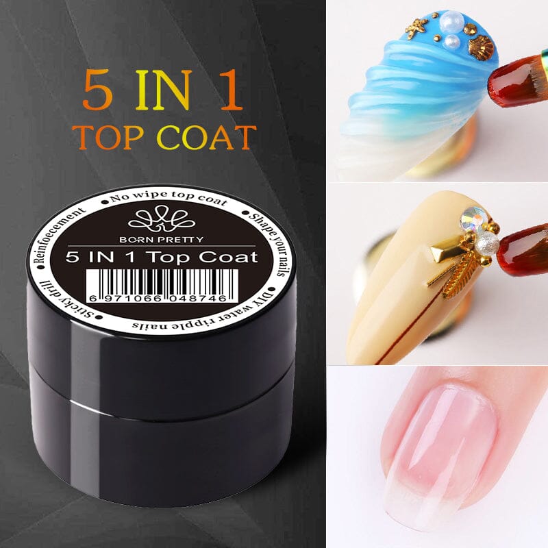 5 in 1 Top Coat Gel Glue 5ml Gel Nail Polish BORN PRETTY 
