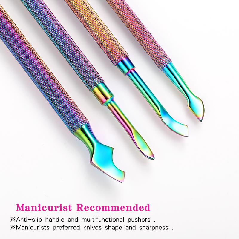 Dual-end Nail Cuticle Pusher Remover Stainless Steel Nail Tools BORN PRETTY 