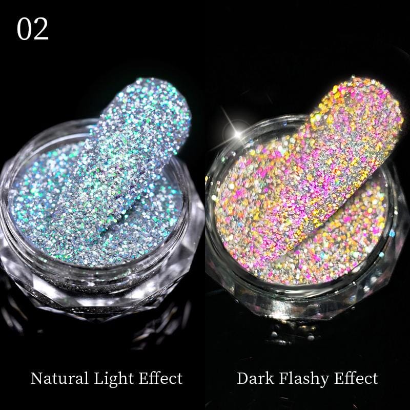 Flash Effect Glitter Sequins Nail Powder Nail Powder BORN PRETTY 02 