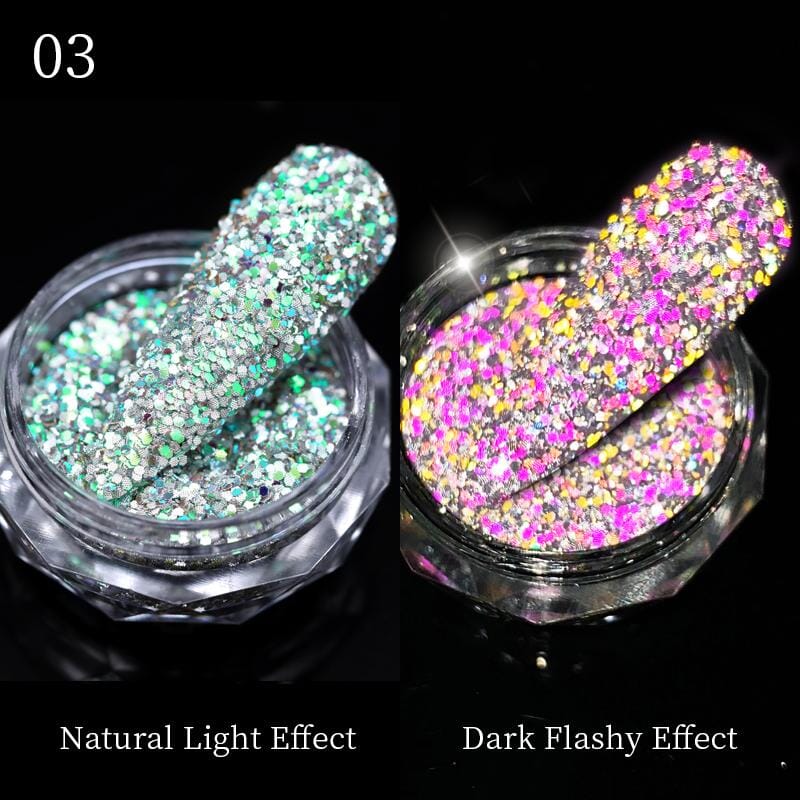 Flash Effect Glitter Sequins Nail Powder Nail Powder BORN PRETTY 03 