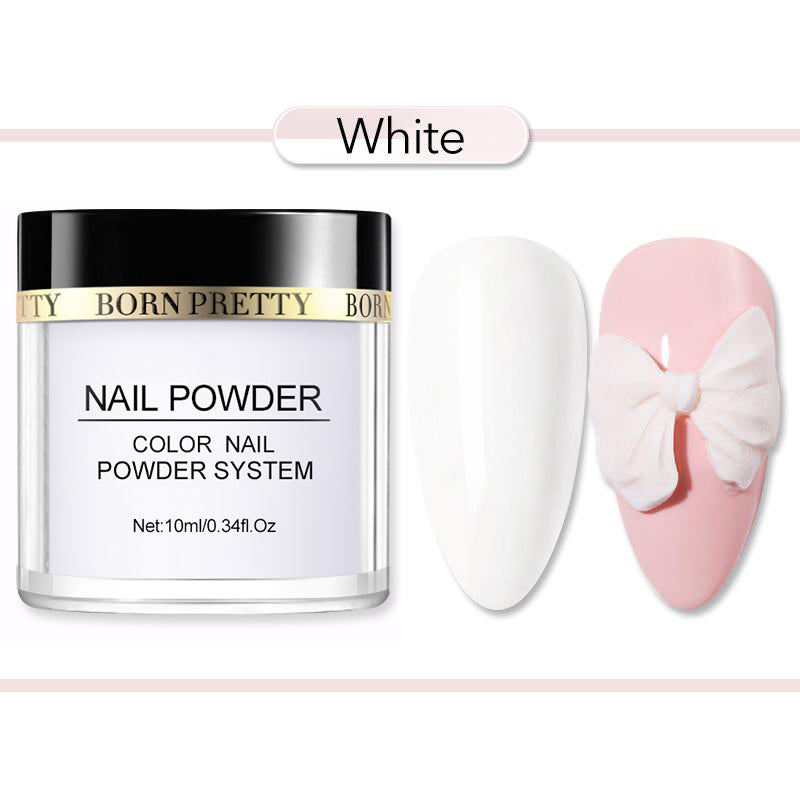 White Acrylic Powder 10ml Nail Powder BORN PRETTY 