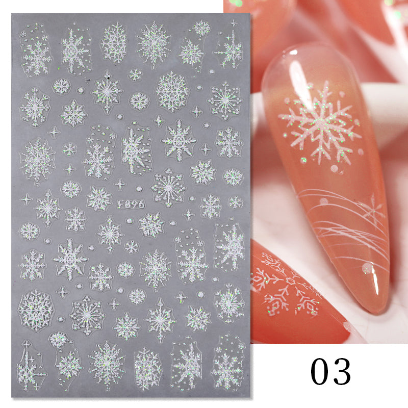 Glitter Snowflakes Nail Stickers – BORN PRETTY