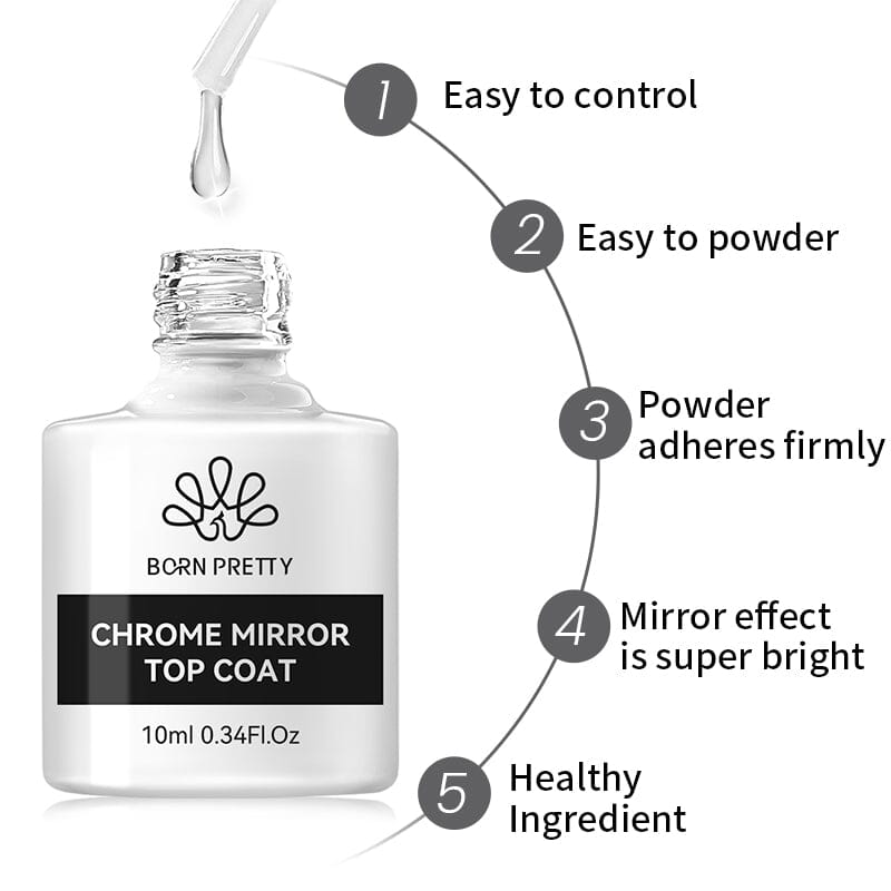 Mirror Powder Top Coat 10ml Base & Top Coat BORN PRETTY 