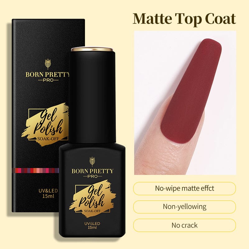 Base Gel Matte Super Top Coat 15ml Gel Nail Polish BORN PRETTY Matte Top Coat 